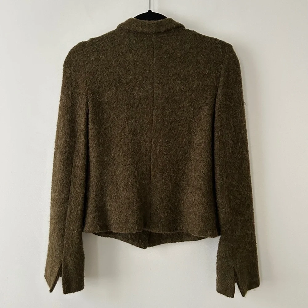 Claudie Pierlot Olive Green Mohair Jacket